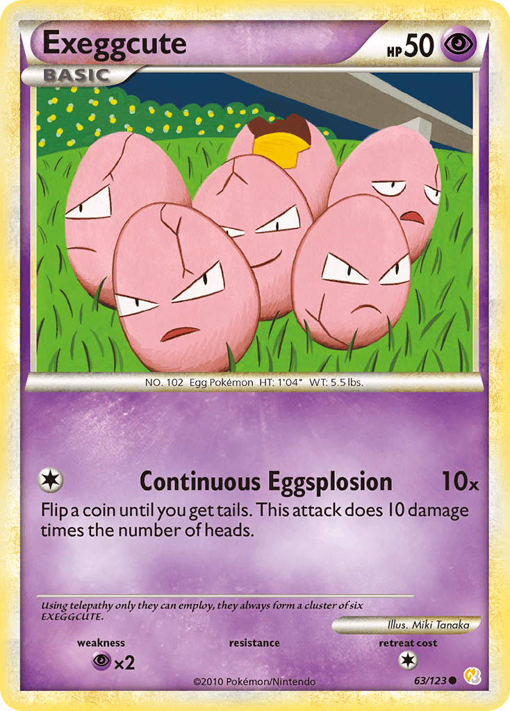 Exeggcute — HeartGold SoulSilver Pokémon TCG card by Miki Tanaka