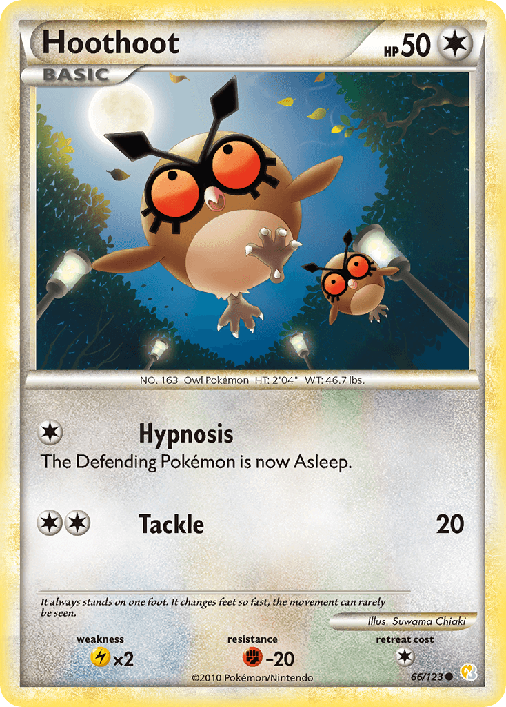 Hoothoot — HeartGold SoulSilver Pokémon TCG card by Suwama Chiaki