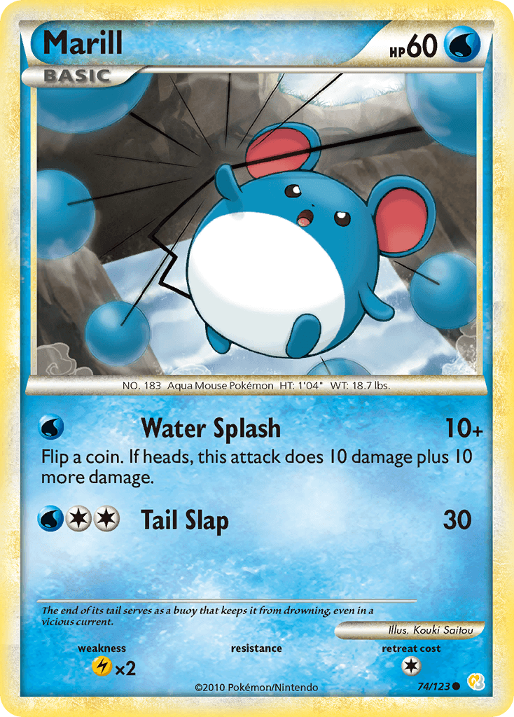 Marill — HeartGold SoulSilver Pokémon TCG card by Kouki Saitou