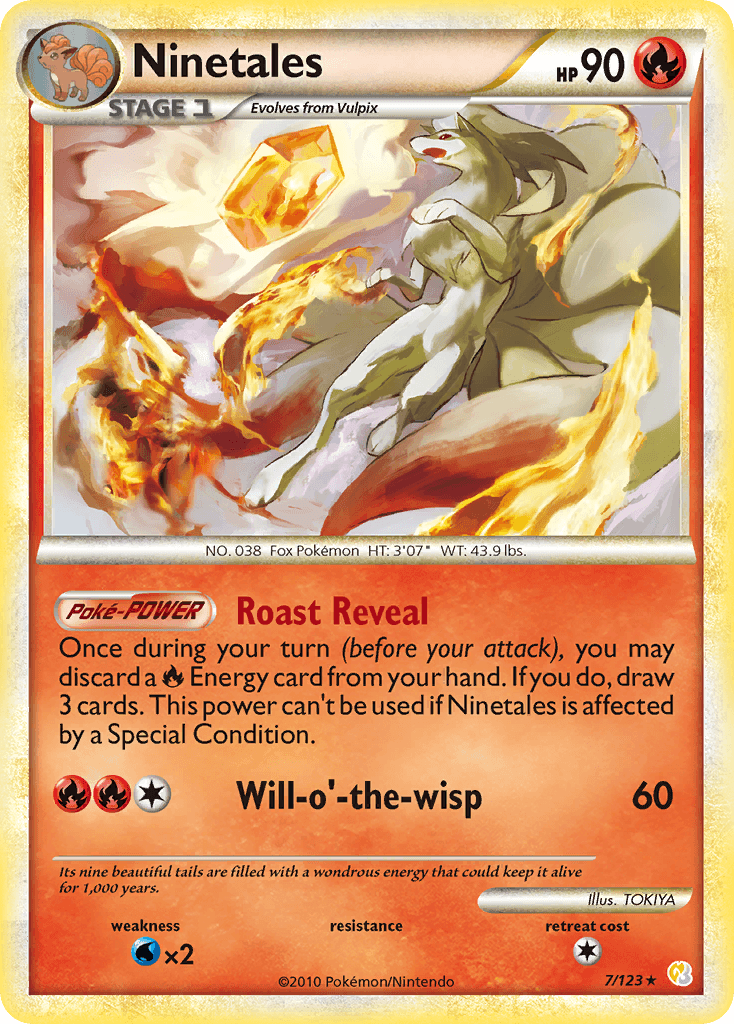 Ninetales — HeartGold SoulSilver Pokémon TCG card by TOKIYA