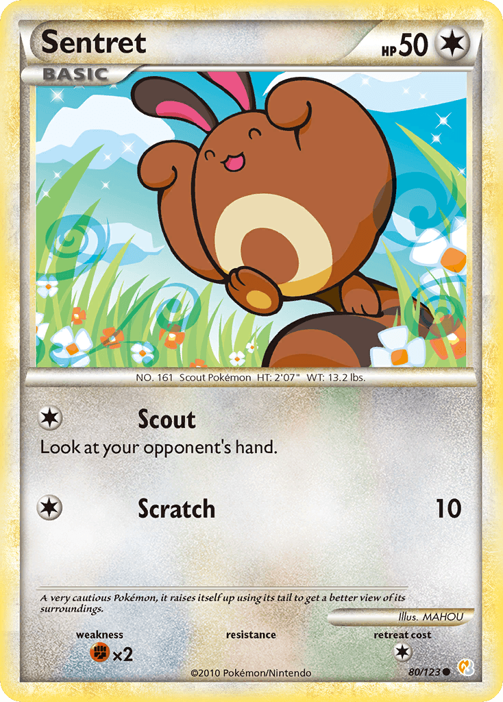 Sentret — HeartGold SoulSilver Pokémon TCG card by MAHOU
