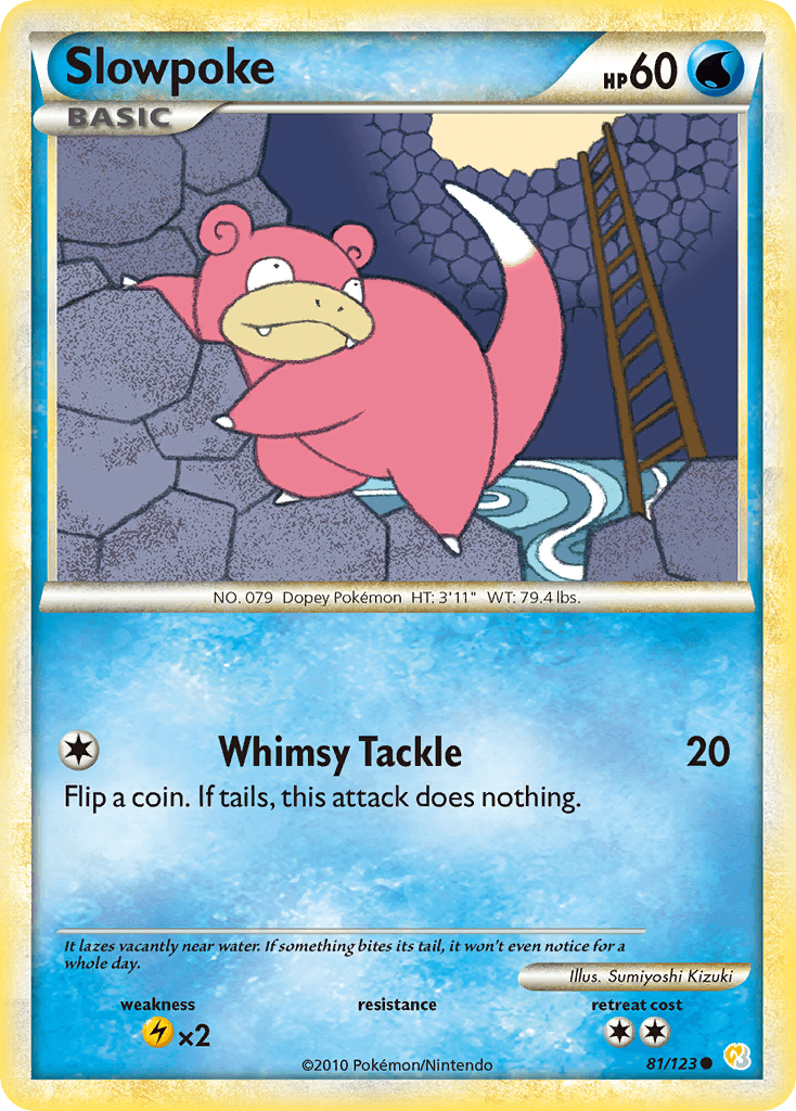 Slowpoke — HeartGold SoulSilver Pokémon TCG card by Sumiyoshi Kizuki