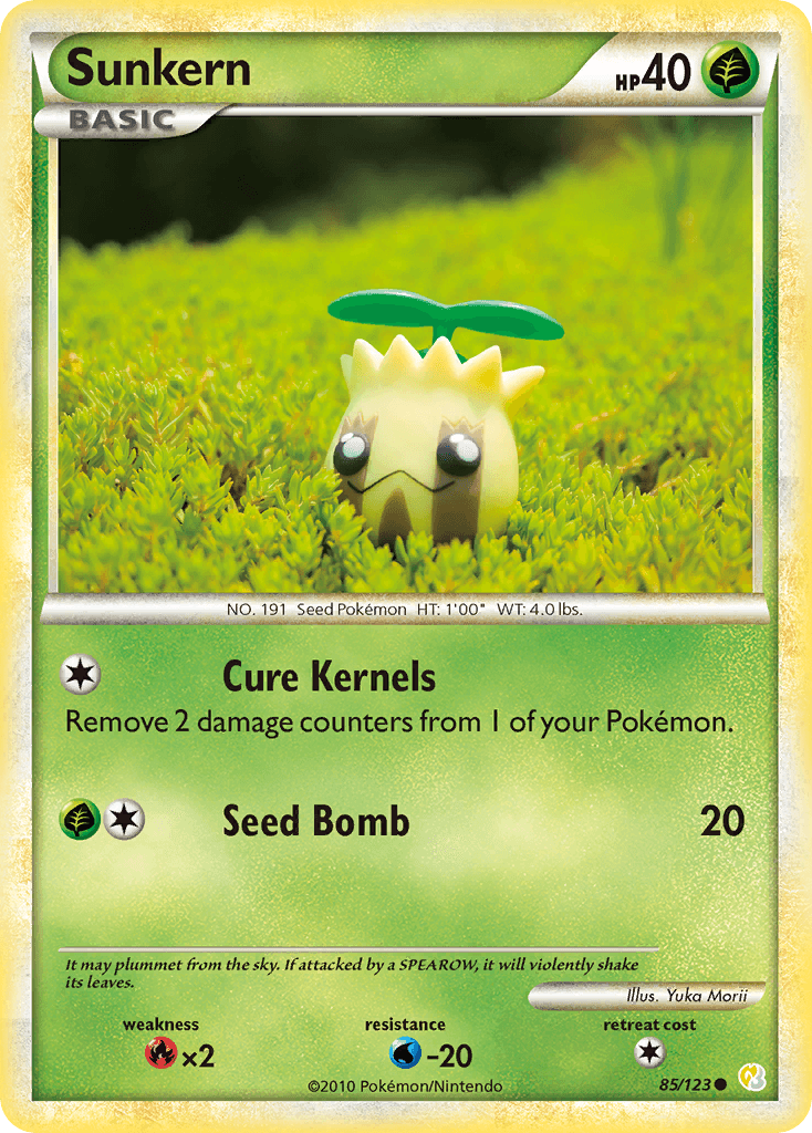 Sunkern — HeartGold SoulSilver Pokémon TCG card by Yuka Morii