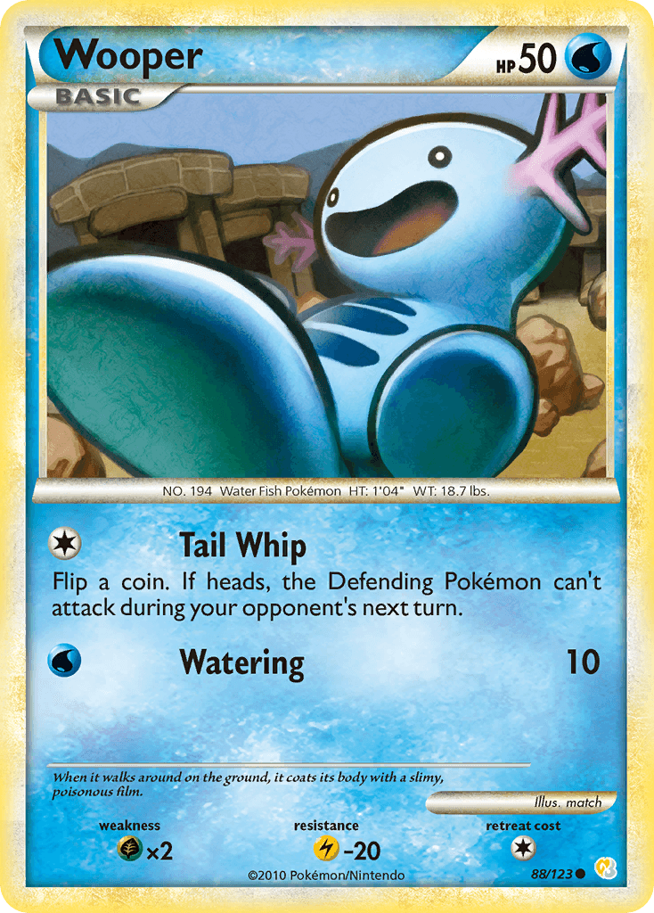 Wooper — HeartGold SoulSilver Pokémon TCG card by match