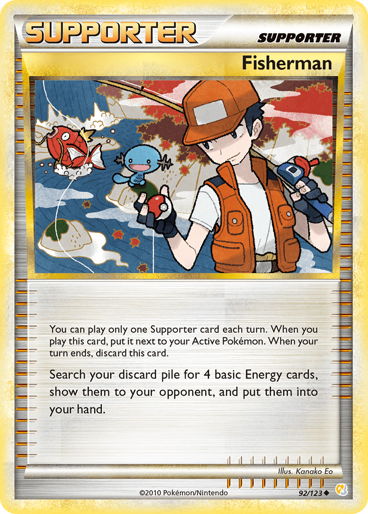 Fisherman — HeartGold SoulSilver Pokémon TCG card by Kanako Eo
