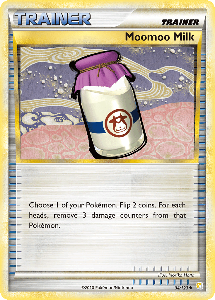 Moomoo Milk — HeartGold SoulSilver Pokémon TCG card by Noriko Hotta