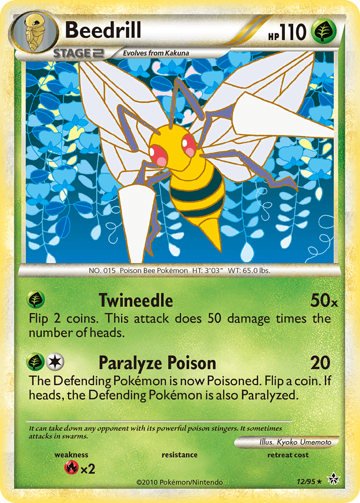 Beedrill — Unleashed Pokémon TCG card by Kyoko Umemoto
