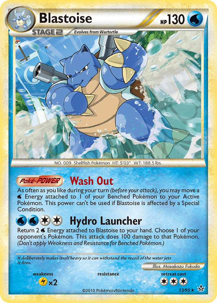 Blastoise — Unleashed Pokémon TCG card by Masakazu Fukuda
