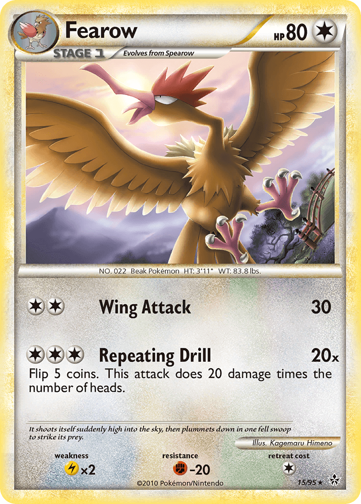 Fearow — Unleashed Pokémon TCG card by Kagemaru Himeno