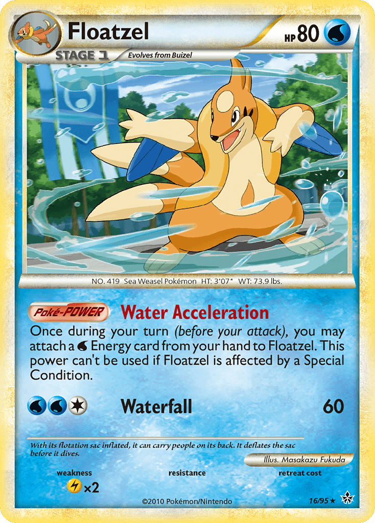 Floatzel — Unleashed Pokémon TCG card by Masakazu Fukuda