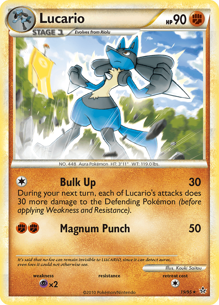 Lucario — Unleashed Pokémon TCG card by Kouki Saitou