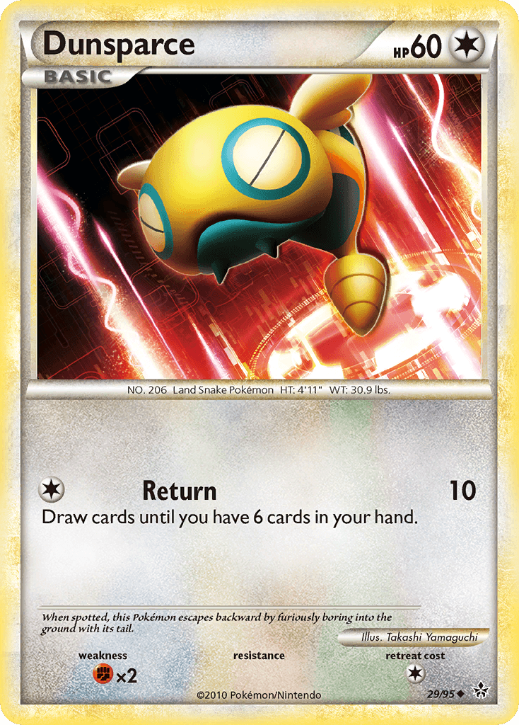 Dunsparce — Unleashed Pokémon TCG card by Takashi Yamaguchi