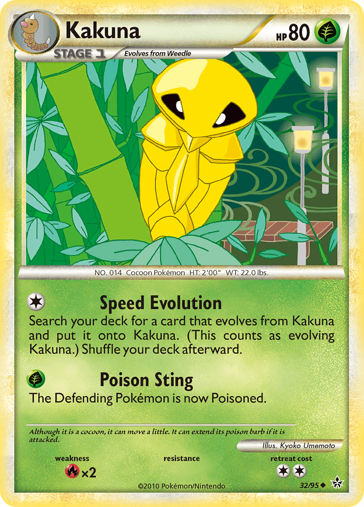 Kakuna — Unleashed Pokémon TCG card by Kyoko Umemoto