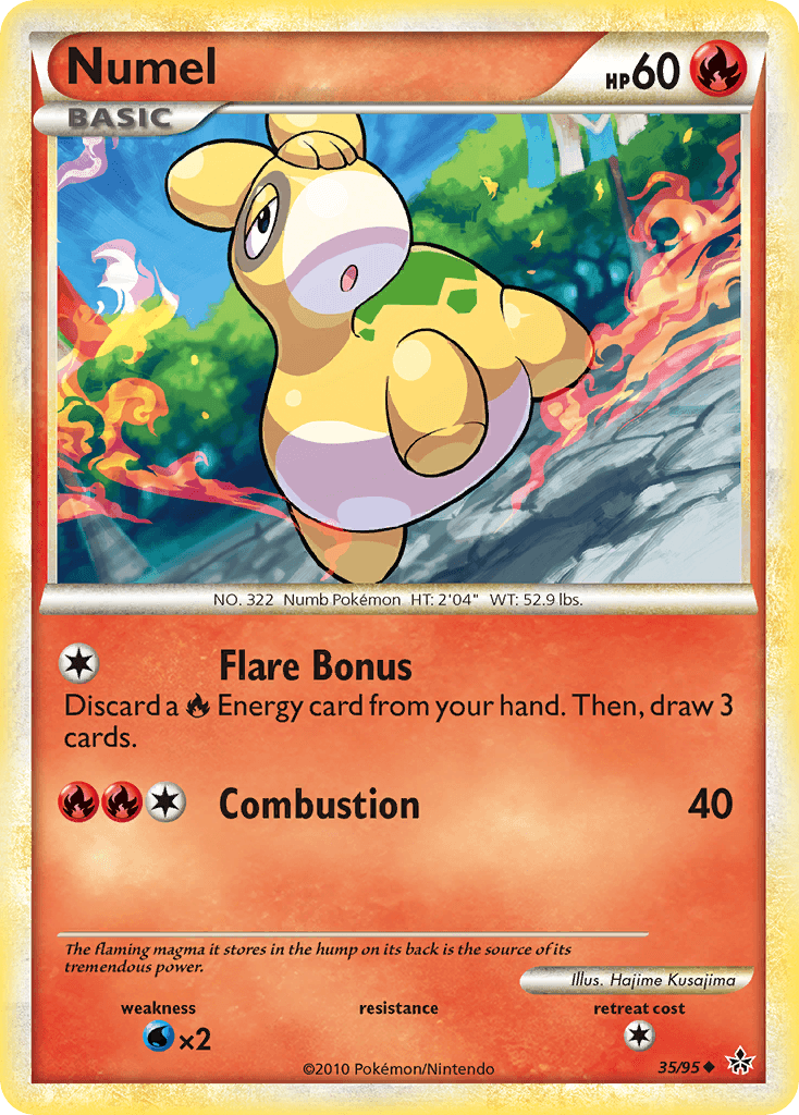 Numel — Unleashed Pokémon TCG card by Hajime Kusajima
