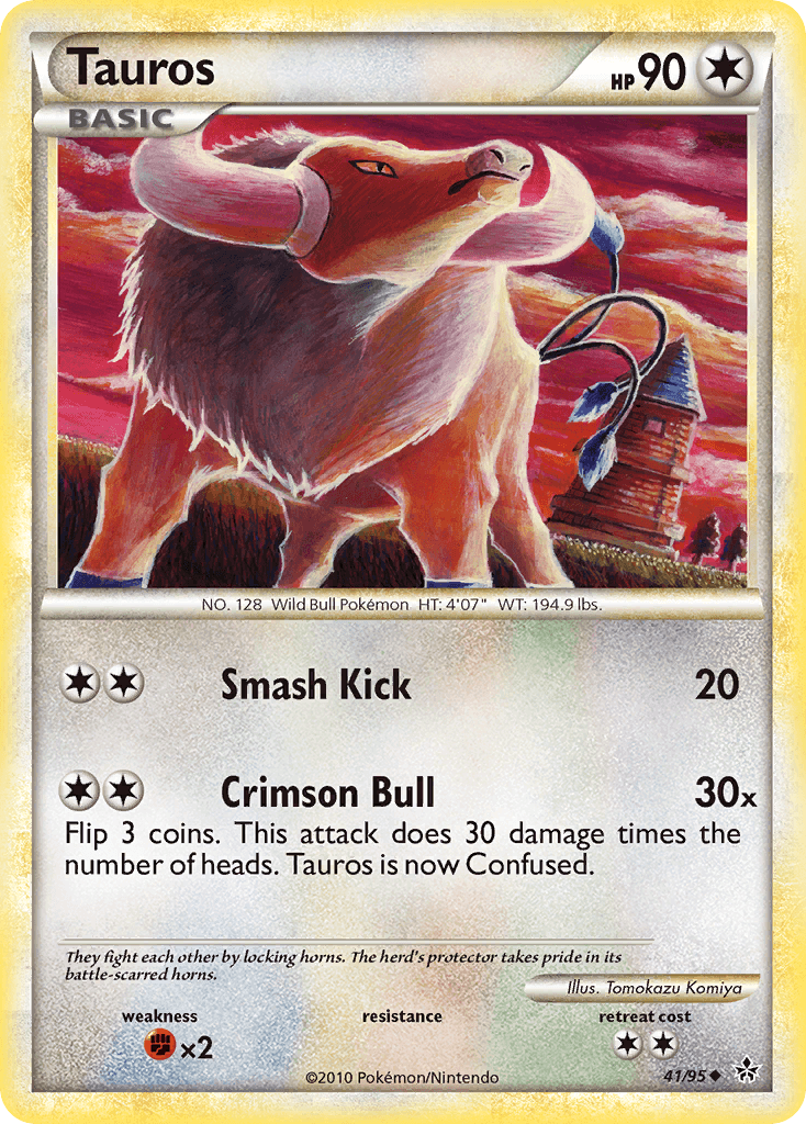 Tauros — Unleashed Pokémon TCG card by Tomokazu Komiya
