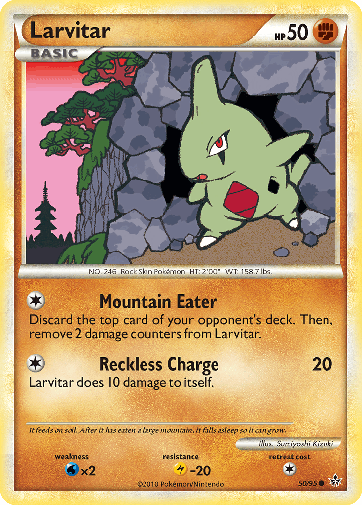 Larvitar (50) — Unleashed Pokémon TCG card by Sumiyoshi Kizuki