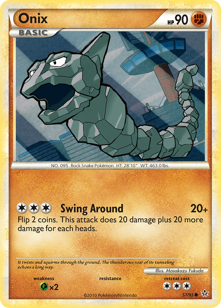 Onix (57) — Unleashed Pokémon TCG card by Masakazu Fukuda