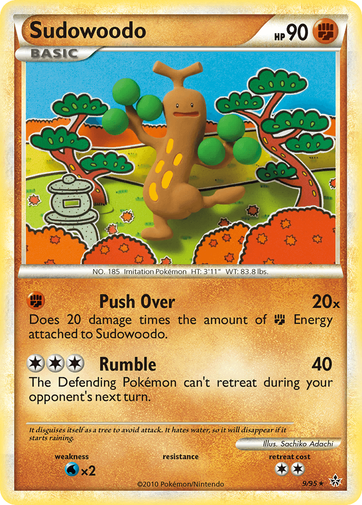 Sudowoodo — Unleashed Pokémon TCG card by Sachiko Adachi