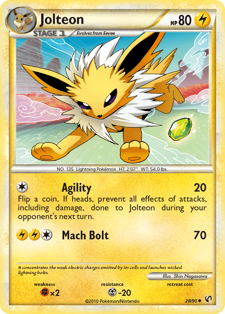 Jolteon — Undaunted Pokémon TCG card by Shin Nagasawa