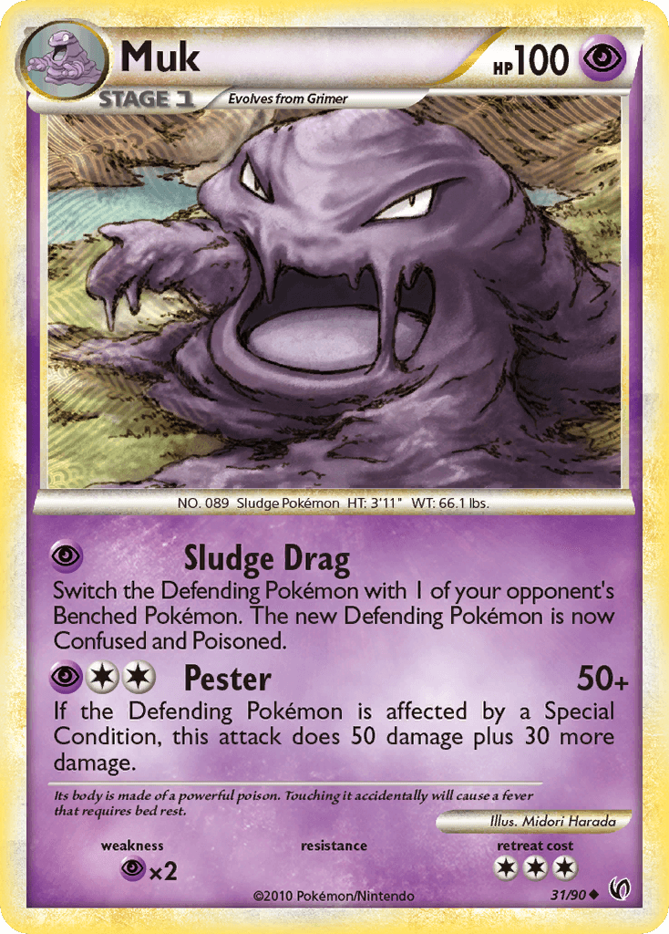 Muk — Undaunted Pokémon TCG card by Midori Harada