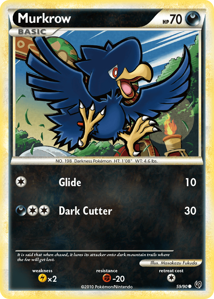 Murkrow (59) — Undaunted Pokémon TCG card by Masakazu Fukuda
