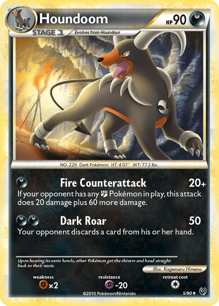 Houndoom — Undaunted Pokémon TCG card by Kagemaru Himeno