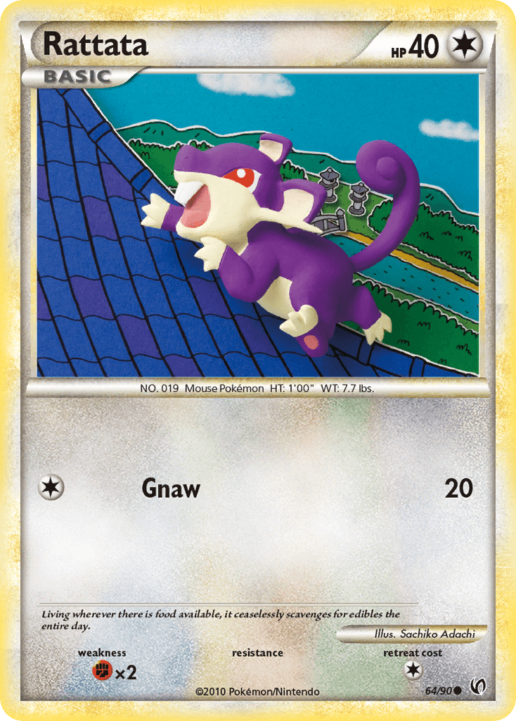 Rattata — Undaunted Pokémon TCG card by Sachiko Adachi