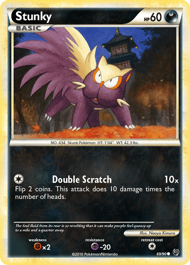 Stunky — Undaunted Pokémon TCG card by Naoyo Kimura