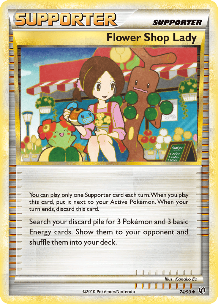 Flower Shop Lady — Undaunted Pokémon TCG card by Kanako Eo