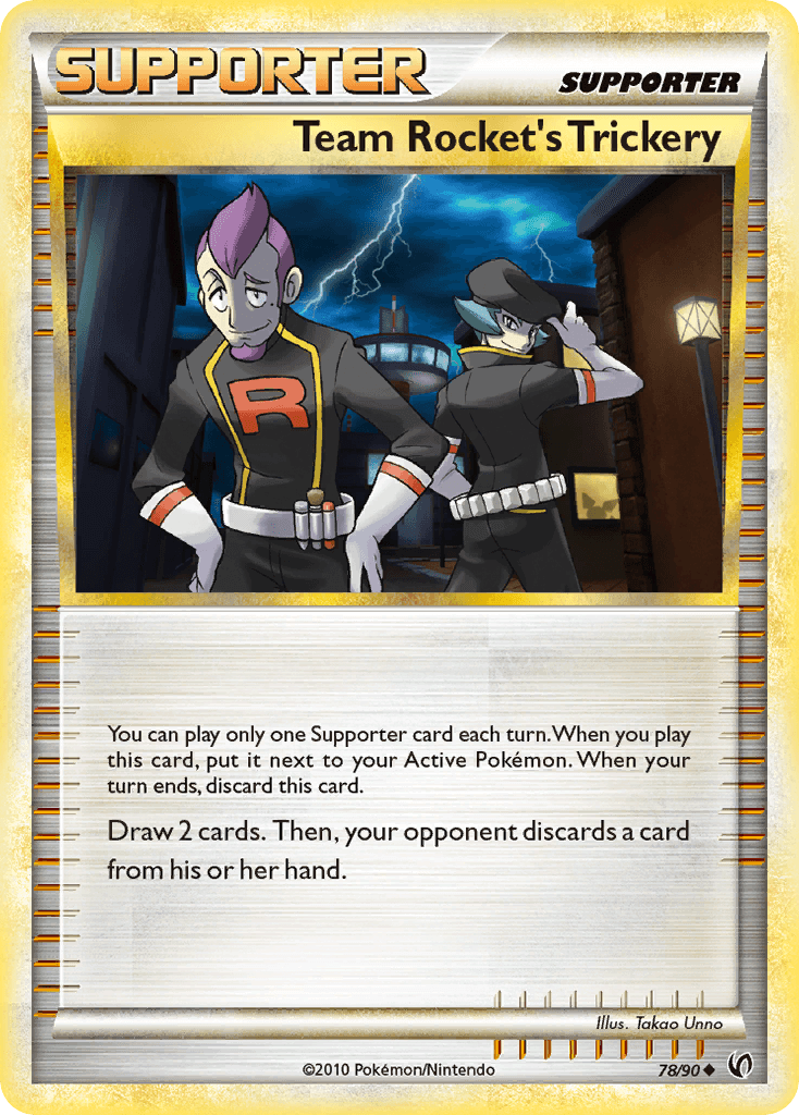 Team Rocket's Trickery — Undaunted Pokémon TCG card by Takao Unno