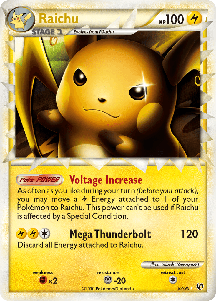 Raichu (Prime) — Undaunted Pokémon TCG card by Takashi Yamaguchi