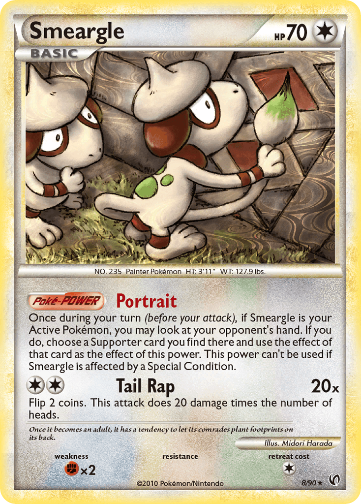 Smeargle — Undaunted Pokémon TCG card by Midori Harada