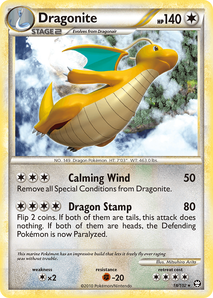 Dragonite — Triumphant Pokémon TCG card by Mitsuhiro Arita