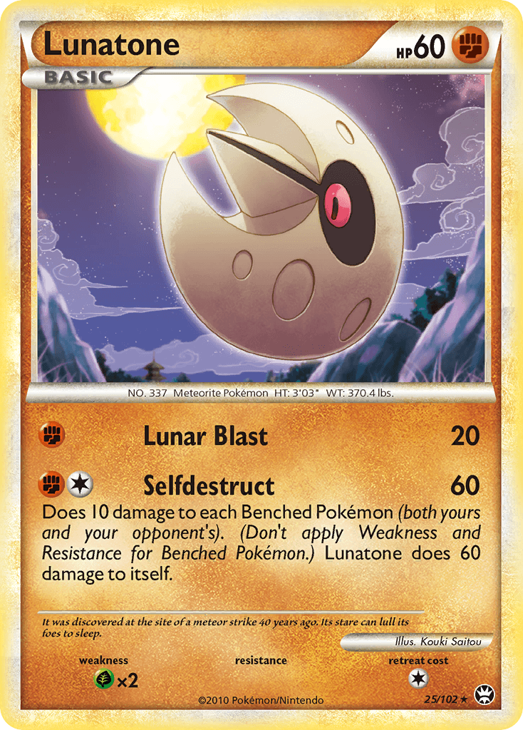 Lunatone — Triumphant Pokémon TCG card by Kouki Saitou