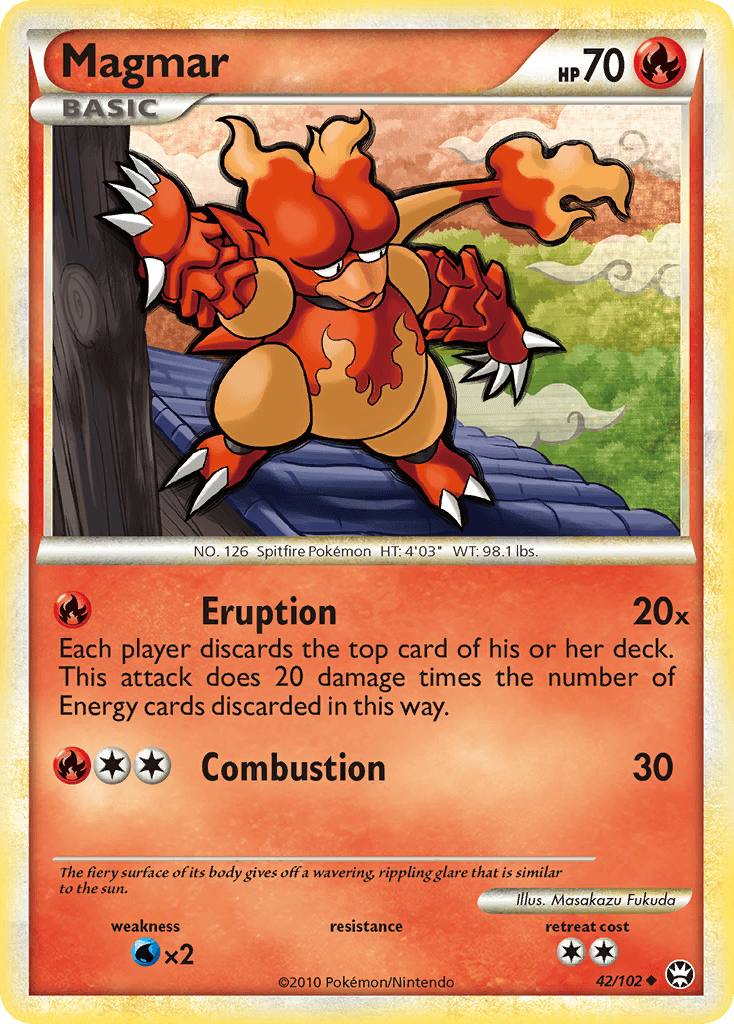 Magmar — Triumphant Pokémon TCG card by Masakazu Fukuda
