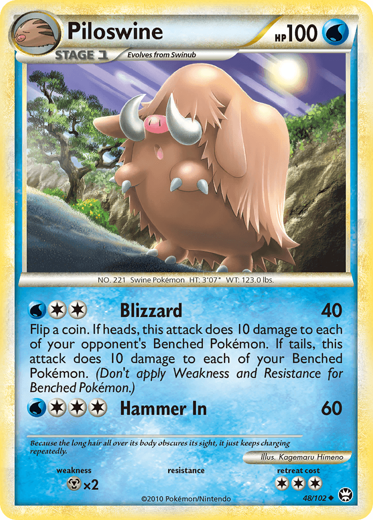 Piloswine — Triumphant Pokémon TCG card by Kagemaru Himeno