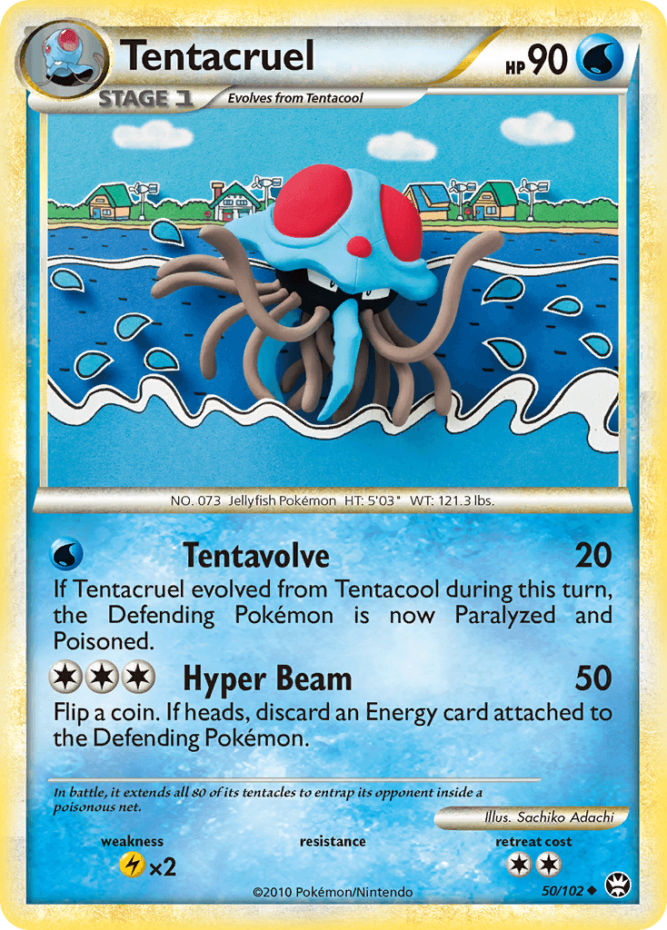 Tentacruel — Triumphant Pokémon TCG card by Sachiko Adachi