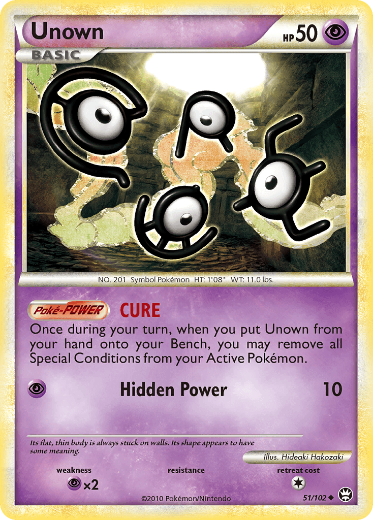 Unown — Triumphant Pokémon TCG card by Hideaki Hakozaki