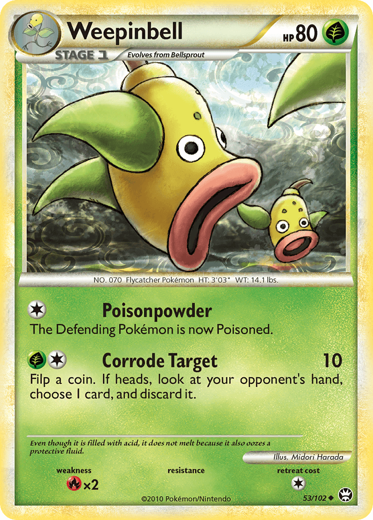 Weepinbell — Triumphant Pokémon TCG card by Midori Harada