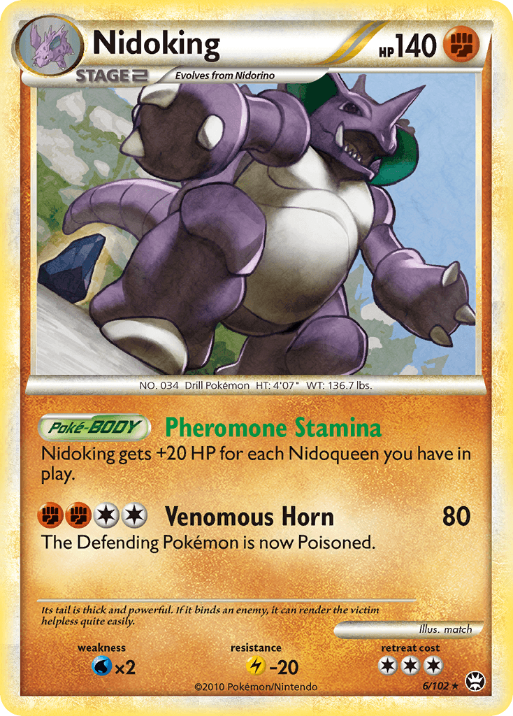 Nidoking — Triumphant Pokémon TCG card by match