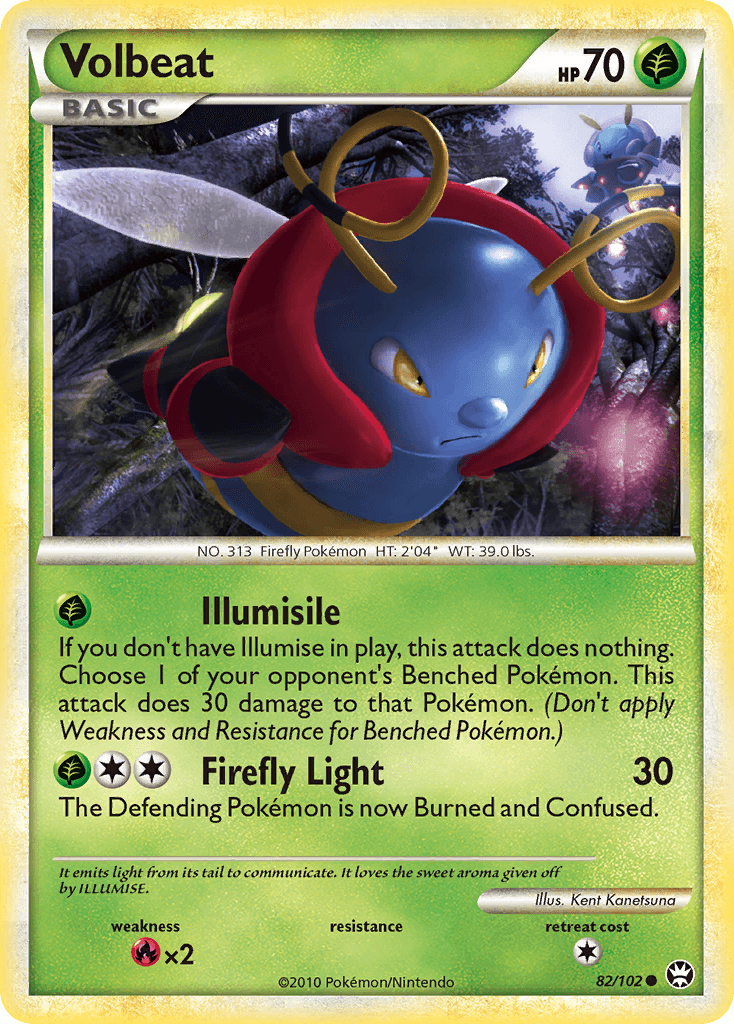 Volbeat — Triumphant Pokémon TCG card by Kent Kanetsuna