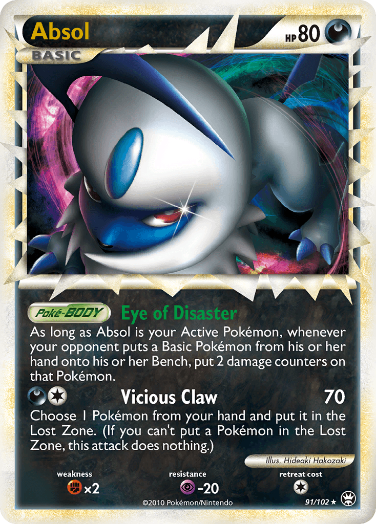 Absol (Prime) — Triumphant Pokémon TCG card by Hideaki Hakozaki