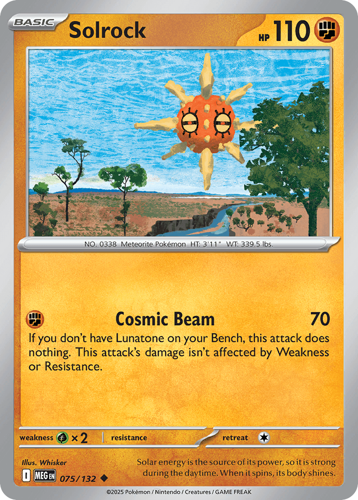 Solrock - 075/132 — Prize Pack Series Cards