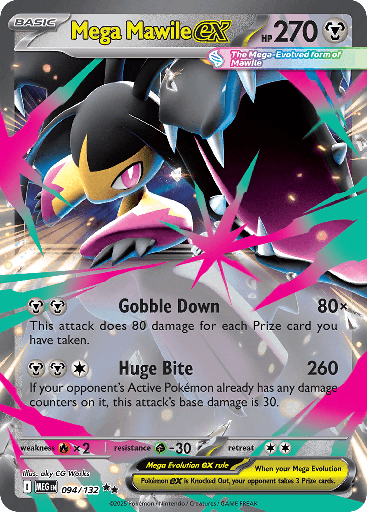 Mega Mawile ex - 094/132 — Prize Pack Series Cards Pokémon TCG card by okkyCC Works