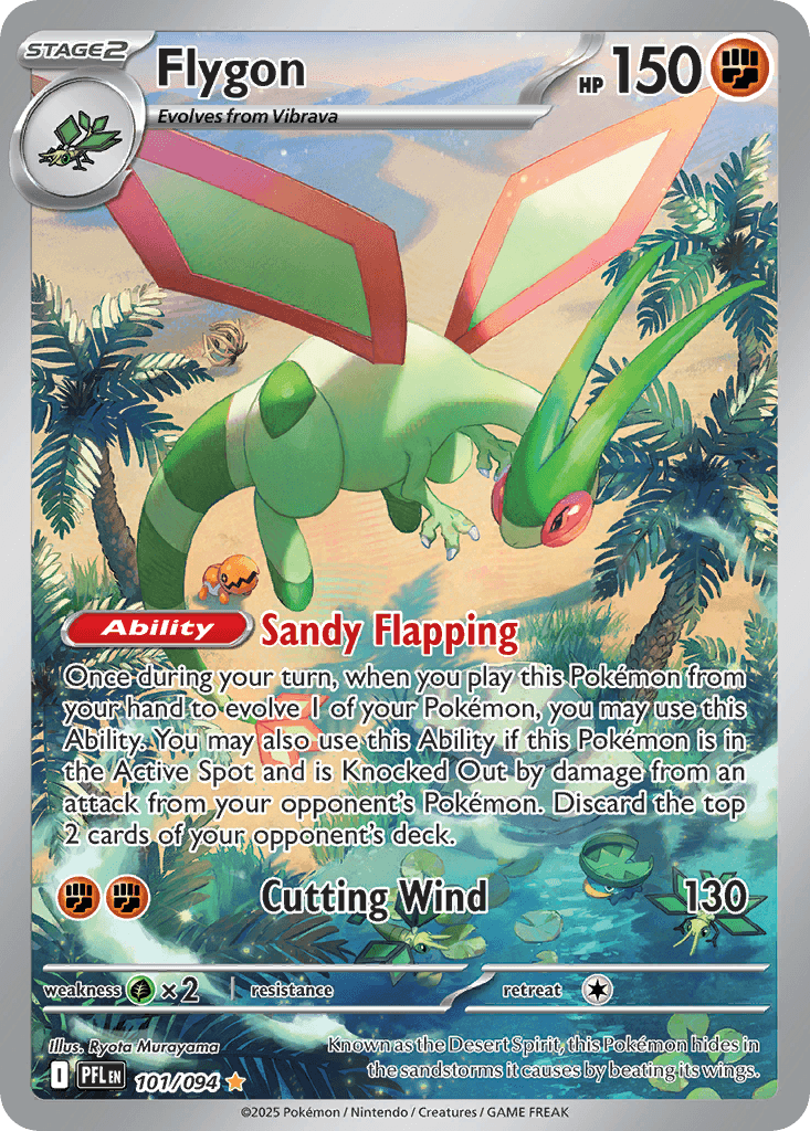Flygon - 101/094 — ME02: Phantasmal Flames Pokémon TCG card by Ryota Murayama