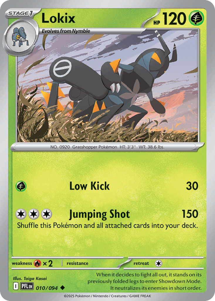 Lokix — ME02: Phantasmal Flames Pokémon TCG card by Taiga Kasai