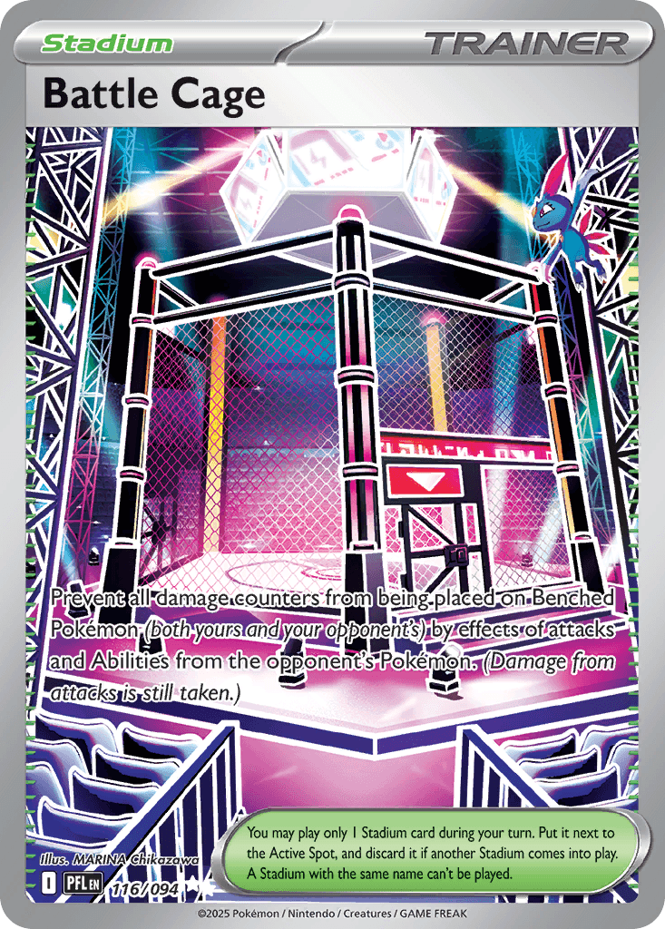 Battle Cage - 116/094 — ME02: Phantasmal Flames Pokémon TCG card by MARINA Chikazawa