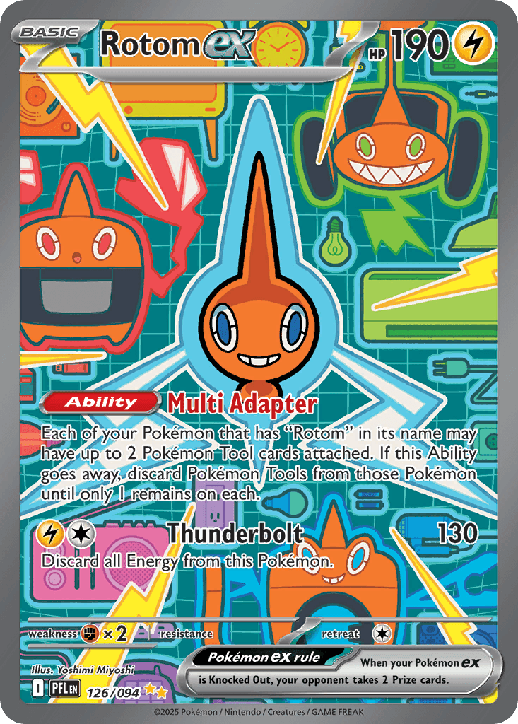 Rotom ex - 126/094 — ME02: Phantasmal Flames Pokémon TCG card by Yoshimi Miyoshi