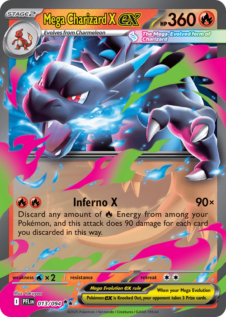 Mega Charizard X ex - 013/094 — ME02: Phantasmal Flames
