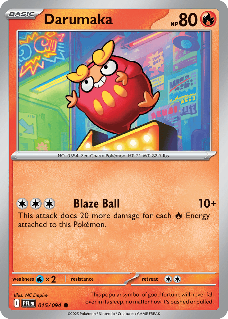 Darumaka — ME02: Phantasmal Flames Pokémon TCG card by NC Empire
